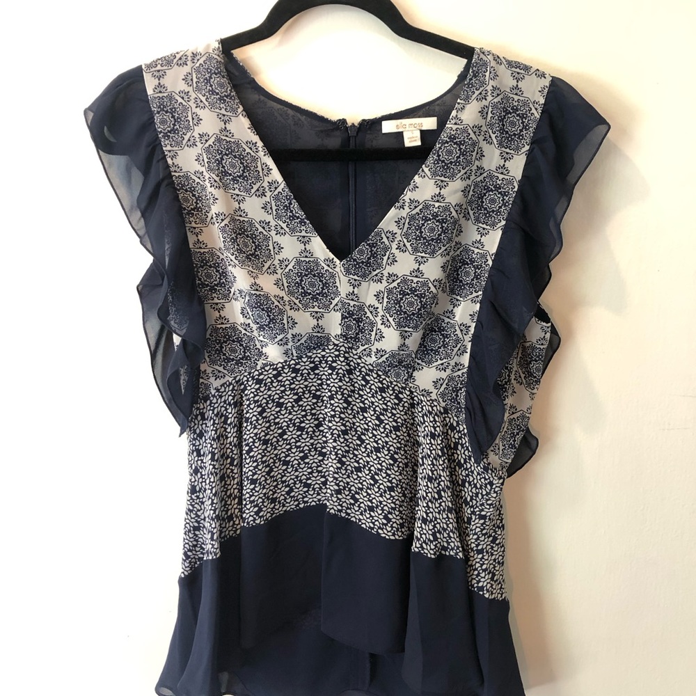 Ella Moss Floral Sleeveless Blouse